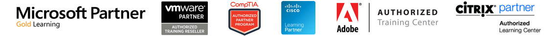 New Horizons is an Authorized Training Partner for Microsoft, Cisco, Citrix, CompTIA, VMware and Adobe